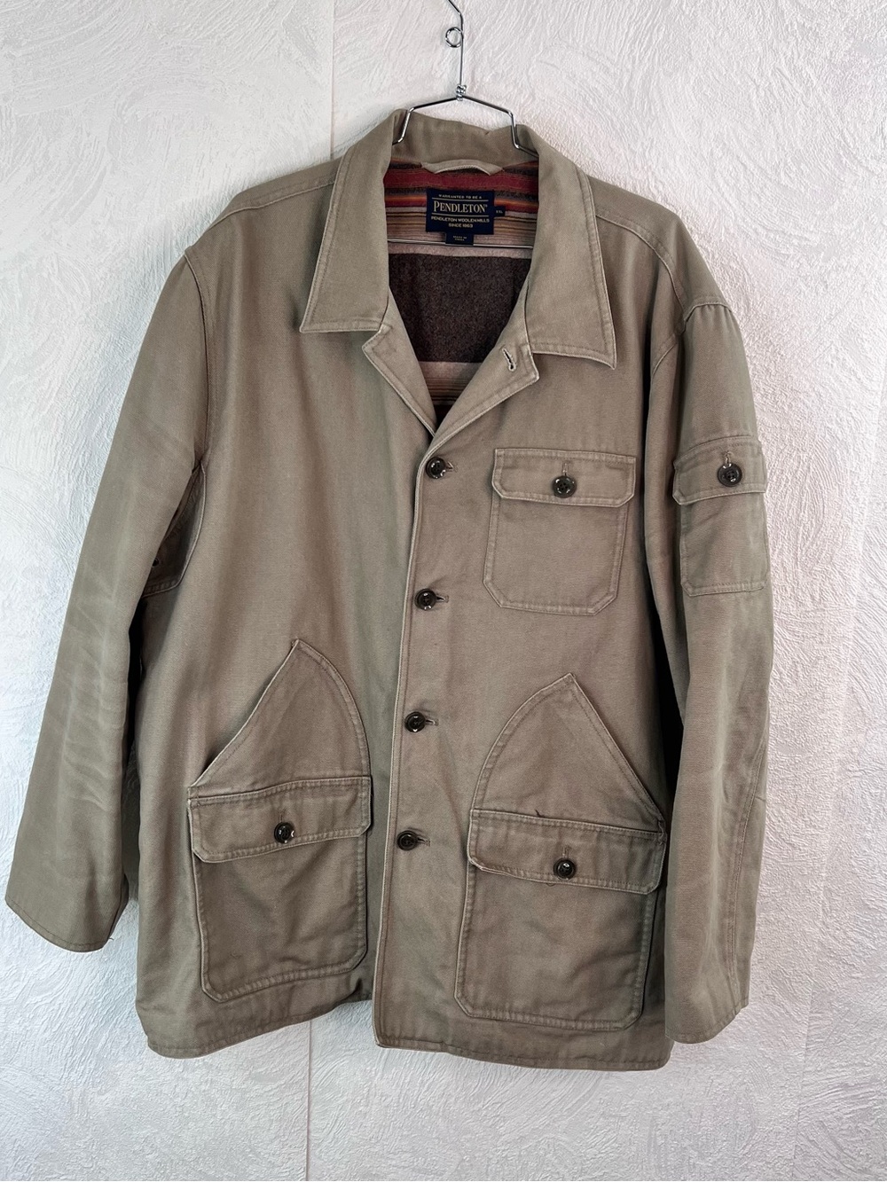 Pendleton blanket lined Jacket Coat 100% Wool Lined Size XXL